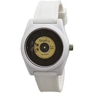 Unisex horloge SMARTY VINYL siliconen wit geel SW045B04
