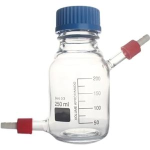Reactiefles Anaërobe kolf Transparante glazen reagensfles(250ml)