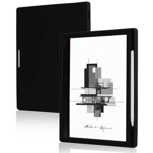 Zachte siliconen hoes compatibel met Boox Note Air3 C/Air 3 10,3 inch hoes eBook slanke schokbestendige beschermende achterkant(Black)