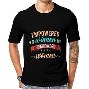 Feministische Empowered dames heren korte mouw grafisch T-shirt ronde hals print casual tee tops S