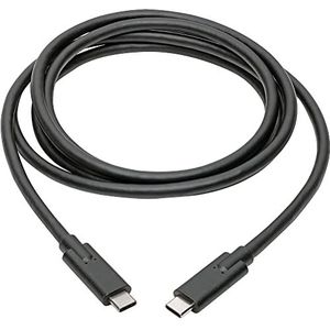 Eaton USB-C naar USB-C kabel, USB 3.2 Gen 1, opladen 5A / 100W, 5Gbps gegevens, Thunderbolt 3 compatibel, zwart, 1,8 m (U420-006-5A)