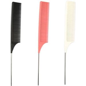 3Stuk Staartkam Antistatische Professionele Kam Antistatische Styling Haarkam Staart Kam Naald Handvat Kam Voor Brede En Fijne Kapperskam Voor Haarstyling Dagelijks Gebruik Styling Voor Vrouwen Mannen