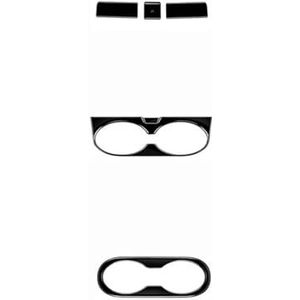 Autodecoratie LHD RHD Voor Toyota Voor Prius 60 Serie 2023-2024 ABS ZWART Middenconsole Versnellingspook Voor Waterbekerhouder Achterbank Bekerhouderhoes(1set)