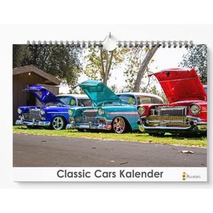 Verjaardagskalender Classic Cars | 35x24 cm | Wandkalender Classic Cars | Muurkalender Classic Cars | Classic Cars kalender