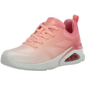Skechers Tres-air UNO-Brighten Up Sneakers voor dames, koraalrood, 36.5 EU