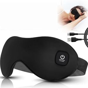 Draadloos Verwarmd Oogmasker - Zwart - Oplaadbaar - Echte Zijde