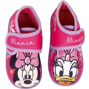 Minnie Mouse pantoffels | Minnie Mouse pantoffels voor meisjes met antislipzool | Slippers halve laarzen, Roze, 26 EU