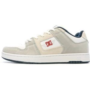 DC Shoes Manteca S - Leren Skateschoenen voor Heren, Gebroken Wit, 42.5 EU