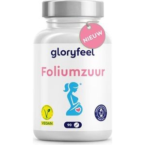 Foliumzuur 400 µg - 90 Tabletten - ZWANGERSCHAP & IMMUUNSYSTEEM - Prenatale Vitamine voor Een Trimester - 100% Vegan - Laboratorium Getest en Gemaakt in Duitsland