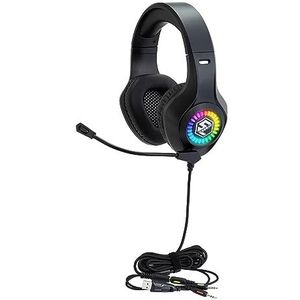 Egghead Skylab led-stereoheadset voor gaming multimedia, over-ear hoofdtelefoon met volumeregeling en ruisonderdrukking, flexibele microfoon