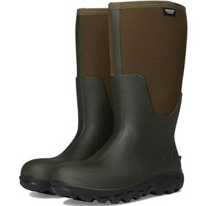 BOGS Klassieke naadloze hoge waterdichte regenlaarzen voor heren, Donkergroen, 40.5 EU