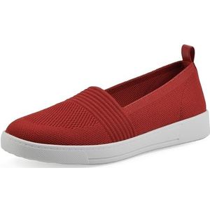 WHITE MOUNTAIN Rechtopstaande sneaker voor dames, Cruella Rood Stof, 37.5 EU
