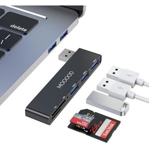 MOGOOD 5-in-1 USB Hub - Multiport Adapter Met USB 3.0, 2.0, SD/TF-Kaartlezer - Compatibel Met PC, Laptop, Desktop, Mac, MacBook, Notebook, PS4, Xbox, Wii