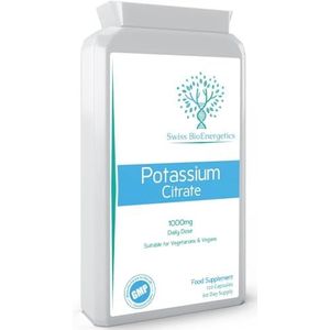 Kalium Citraat 1000mg dagelijkse dosis - 120 Veganistische Capsules - Hoge sterkte elektrolyten ondersteuning met superieure biologische beschikbaarheid en absorptie - Zeer geschikt voor Keto Vasten