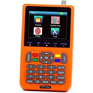 Satellietzoeker Digitale satellietzoeker V9-zoeker LCD-satellietzoeker Digitale satellietsignaalzoeker Meter Satellietmeter Satellietzoeker met 3,5 inch LCD digitaal display(Orange)
