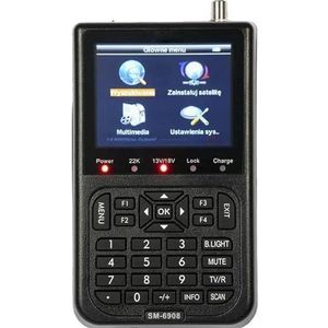 Satellietzoeker WS-6908 Satelliet TV Ontvanger Meter DVB-S FTA Digitale Satelliet Signaal Finder 3.5 inch Lcd-scherm Ondersteuning QPSK
