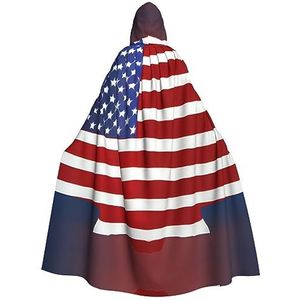 SSIMOO Amerikaanse vlag honkbal volwassen Halloween party cape - perfect voor kostuumfeesten en cosplay