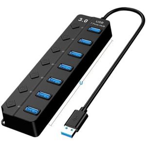 7-in-1 USB HUB USB Docking Station Extender 5Gbps Hoge Snelheid USB 3.0 HUB USB Splitter Met Schakelaarbediening(A 7-IN-1)
