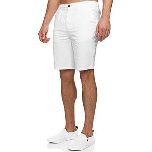 Indicode INSan chino shorts voor heren, met 5 zakken, bermuda voor heren, gebroken wit, M