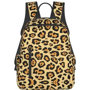 YJxoZH Mooie Luipaard Print Print Print Laptop Rugzak Voor Vrouwen Mannen College School Boekentas Reizen Casual Dagrugzak, Zwart, Eén maat