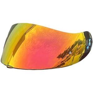 Motorhelm vizier lens, Helmvizier, X803 Shield Vizier for Nolan Xlite X803 X803RS X802RR Gezichtsscherm UV-beschermd windscherm Moto Helm Accessoires (alleen for gebruik op Gold-Day)(Revo Deep Red-day
