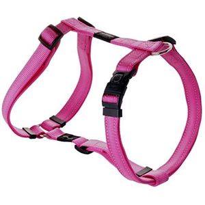 Reflecterend verstelbaar hondenharnas voor extra grote honden, bijpassende halsband en riem verkrijgbaar, roze