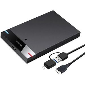 SSD-schijfbox, 2,5C-inch Mobiele Harde Schijfbehuizing, Externe SSD-harde Schijf, 4TB USB 3.0 Externe Harde Schijf Gegevensoverdrachtsnelheid Tot 5 Gbps Voor Makers Van Inhoud, Games