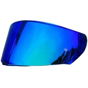 Motorhelm vizier lens, Helmvizier, FF320 Vizier UV-beschermd for LS2 FF328 FF353 FF800 Volledig gezichtshelm Vizier Vervangende zonnebrandcrème Windscherm (alleen for gebruik overdag)(Revo Deep Blue-d
