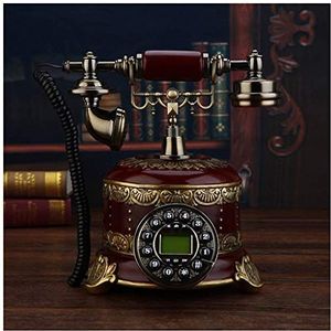 Telefoon Villa Bruin Nummerherkenning Handsfree Vintage Retro Telefoon Massief Hout Creatieve Leuke Antieke Telefoon Europese Thuis Vaste Mode (A)