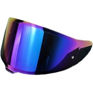 Motorhelm vizier lens, Helmvizier, CWR-F2 Gezichtsscherm Vervangend RF-1400 UV Beschermend Krasbestendig Helmvizier for Z8 RF-1400 NXR2 CWR-F2 (Transparant)(Rainbow)