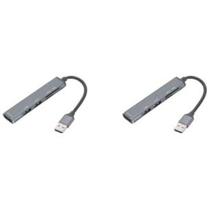 2 Set USB Hub Geheugenkaart Multiport Extension Draagbare Docking Station 480Mbps Adapter Computer Notebook Kantoor Splitter Dockingstation