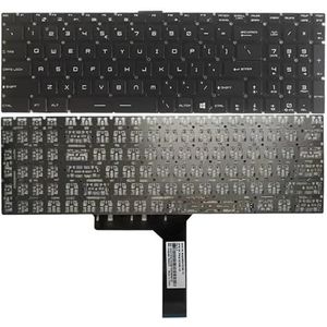 US toetsenbord voor MSI MS-16J1-16J2-16J3-16J9-179B -17C1 Engels(NO backlit black)