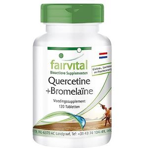Fairvital | Quercetine plus Bromelaïne - 120 tabletten - Veganistisch - Synergetische Combinatie in Veilige Dosering