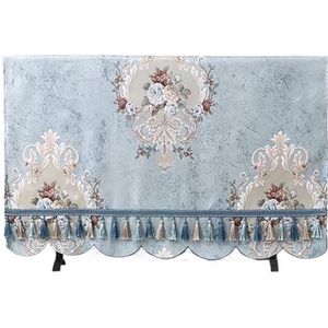 WLTYSM TV Cover Stof LCD TV Cover Stofkap 55 Inch 65 Desktop Opknoping Universele TV Kast Tafelkleed Cover Handdoek TV Display Beschermers (Lichtgroen, 58 inch)