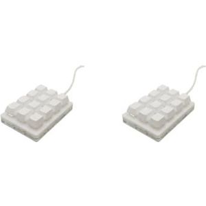 Tityvirnix 2 set Toetsenbord K12 Mini Mechanische 12 Toetsen Numpad Backlight Gebruiker-Gedefinieerd Toetsenbord Multifunctionele Universele Comfortabele Touch Clear Schakelaar