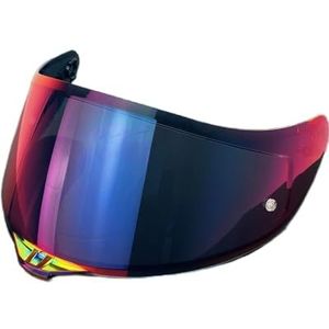 Motorhelm vizier lens, Helmvizier, K5 gezichtsscherm vervangende UV-beschermende krasbestendige helmvizier compatibel met AGV K1 K1S K3SV K5 K5S helm (goud)(Revo Rose Red-day Use Only)