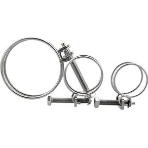 Dubbele draad keelhoepel 304 roestvrij stalen buis slangklem sterke clipaanpassing vaste upvc-bevestiging rubberen ventilatiepijp (36 x 2 (3 stuks)