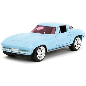 Roze Slips 1:32 W2 1966 Chevy Corvette Die-Cast Auto, Speelgoed voor Kinderen en Volwassenen (Lichtblauw)