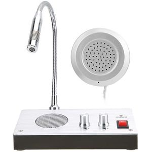 Intercommicrofoon, glazen raam microfoonluidspreker, portofoon met anti-interferentiefunctie en bidirectionele audio-uitgang (EU)