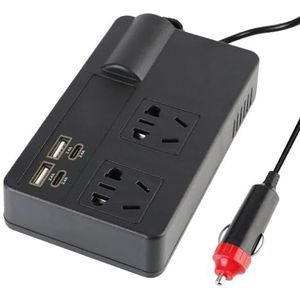 Spanningsomvormer 220W Power Inverter Auto Gemonteerde Zonne-omvormer USB Spanningstransformator Draagbare DC 12V Naar AC 220V Conversie USB Batterij Clip Stroomomvormer(No digital display)