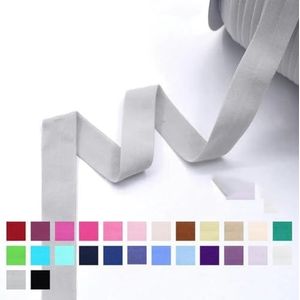 Matte vouw over elastieken 3/4"" 20mm effen niet-glimmende spandex bands ondergoed lingerie jurk naaien trim 2 5 10 yard-licht zilver-20mm-5 yards