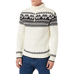 Brandit Troyer Norweger Pullover Sweater voor heren, Wit, 3XL