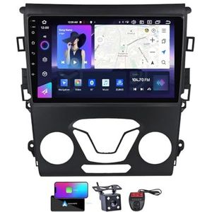 Android 13 QLED Autoradio voor Ford Mondeo 5 2014-2019 - Ingebouwde DSP/Carplay/Android Auto - Camera + DVR - 9 inch 2 Din - Stuurbediening - FM AM RDS DAB Radio - BT 5.0(NF-6)