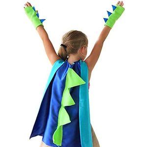 Wawogic Dinosaurus kostuum cape drakenkostuum met handschoenen Dino Cosplay kinderen Halloween Dino kostuum