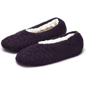 GSJNHY Slipper sokken heren dames herfst winter vloer sokken, verdikte pluche indoor huishoudelijke sokken, pantoffels sokken, EU 35-42 US 5-8.5, Diep Paars, EU 38-40 US 6.5-7.5