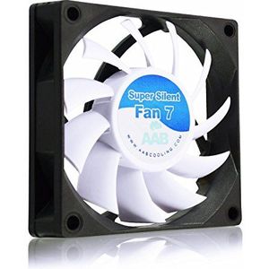 AABCOOLING Super Silent Fan 7 - Silent and Efficient 70mm Fan with 4 Anti-vibration Pads, 12V Fan, Air Cooler, Computer Fan, Silent PC Fan 17,3 dB(A)