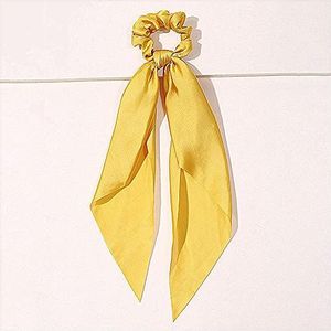 1 x haarband met bloemenstaarthouder, bedrukt, elastisch, boho-stijl, strik, scrunchies (type 5).