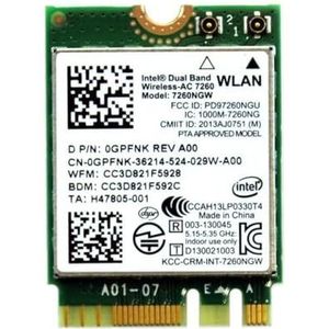 HighZer0 Electronics Wireless-AC 7260 Legacy Wi-Fi Adapter | 867Mbps WiFi with Bluetooth 4.0 | 2.4GHz & 5GHz Network Card | 7260NGW