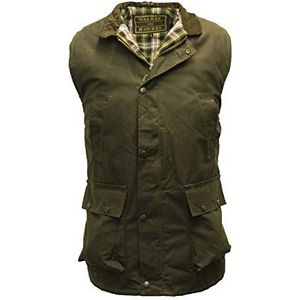 Walker and Hawkes - Wax bodywarmer voor heren - vest - country kleding - OLIJFGROEN - 4XL (50""-52"")