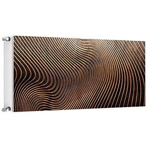 TMK Magneet radiatorafdekking, radiatorbekleding 120 x 60 cm, patroon hout